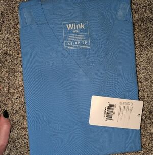 Ceil Blue XS Wink 2 Pocket Scrub Top